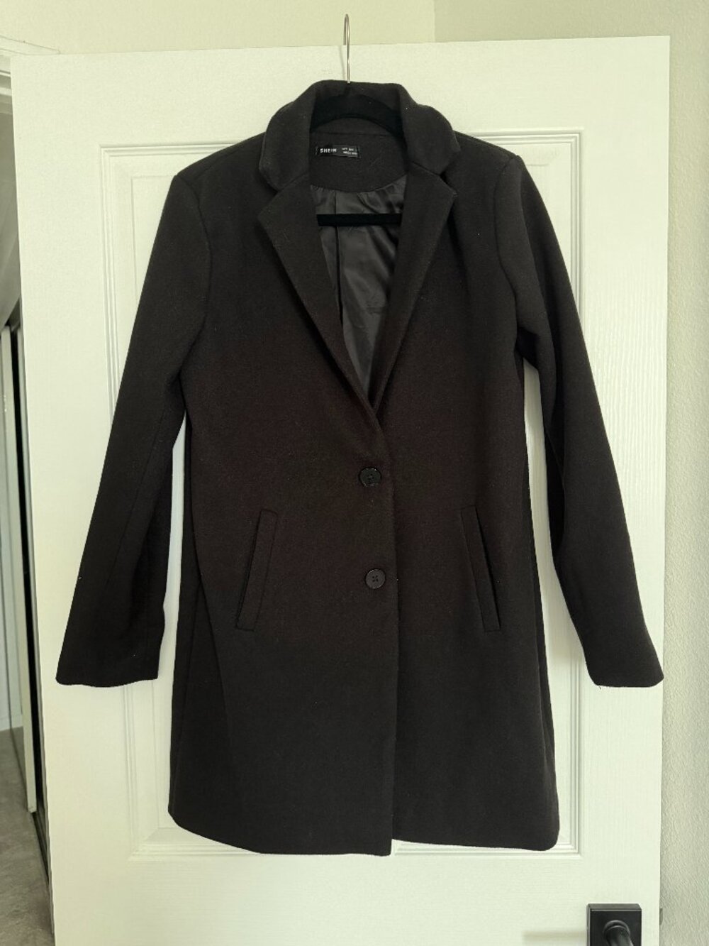 Button Front Pocket Side Overcoat